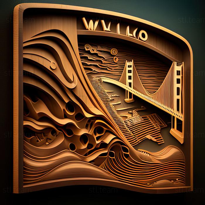 3D модель Вальехо Калифорния (STL)